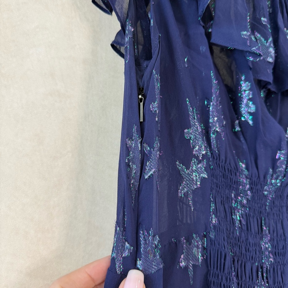 Rebecca Taylor Metallic Star Clip Dress - Picture 11 of 14